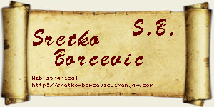 Sretko Borčević vizit kartica